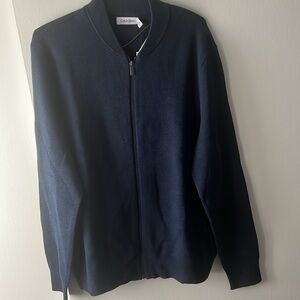 NWT Blue Men’s Large zip-up Sweater